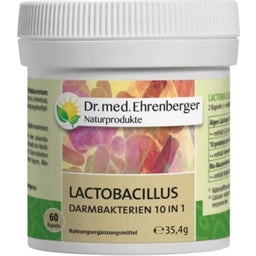 Dr. med. Ehrenberger Bio- & Naturprodukte Bakterie jelitowe Lactobacillus 10 w 1 - 60 Kapsułki